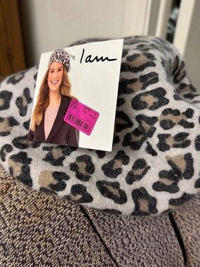 I am Leopard Print Trapper Hat NWT